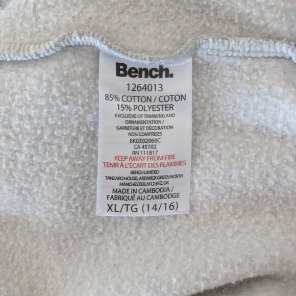 BENCH Girl's Grey & Pink Hoodie XL (14-16) - Picture 6 of 7